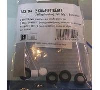 Faller- 2 Ruedas Completas (neumáticos Gemelos) + Llantas para autobús, Color Blanco, S (163104)