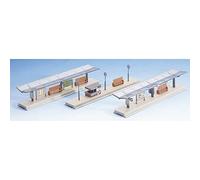 Faller 222119 Platforms 1open & 2roofed N Scale Building Kit construcción, Color Blanco, S