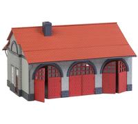 Faller- Casa de Bomberos, Color Gris y Naranja, 172 x 148 x 108 mm (130162)