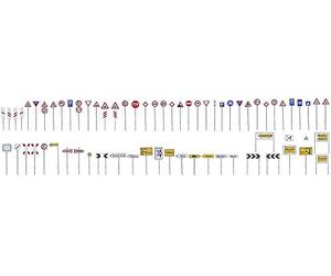 FALLER FA 180534 - Kit de señalización de tráfico, Accesorios para maquetas, Color Blanco