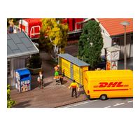 FALLER 180281 2 Estaciones DHL Para Recogida De Paquetes Y Envíos A Escala 1:87