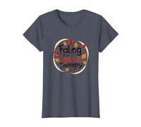 Falling For Speech Therapy - Regalo temático de otoño Camiseta, Mujer, Azul Jaspeado, M