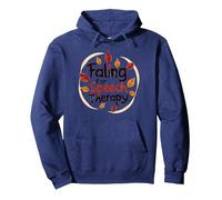 Falling For Speech Therapy - Regalo temático de otoño Sudadera con Capucha, Unisex para Adultos, Azul Marino, L