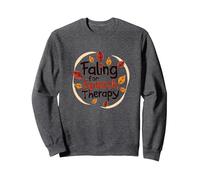 Falling For Speech Therapy - Regalo temático de otoño Sudadera, Unisex para Adultos, Jaspeado Oscuro, L