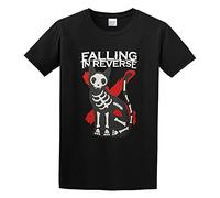 Falling In Reverse Cat Ray Digital Print Unisex 100% Cotton Short-Sleeve T-Shirts Black L