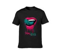 Falling In Reverse Lips Unisex 100% Cotton Short-Sleeve T-Shirts Black S