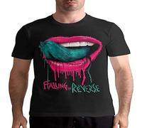 Falling In Reverse Logo Comfortable Music Band Unisex 100% Cotton Short-Sleeve T-Shirts Black S