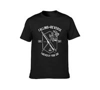 Falling in Reverse Love and Hate Unisex 100% Cotton Short-Sleeve T-Shirts Black S