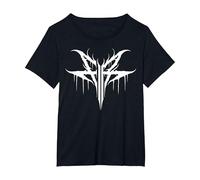 Falling In Reverse Pentagram Camiseta, Mujer Tallas Grandes, Negro, 1XL Grande