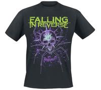 Falling In Reverse Spider Hombre Camiseta Negro 100% algodón Regular