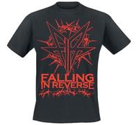 Falling In Reverse Thorns Unisex Camiseta Negro XL 100% algodón Regular