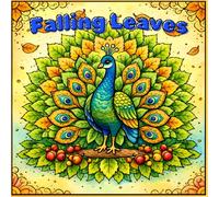 Falling Leaves Coloring Book for Adults: Relaxing Fall Coloring Pages with Warm Drinks, Leaves, Mandalas & Comfort Designs