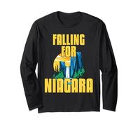 Falling Niagara Nature Tee Día de la Tierra Viaje Familiar Mujeres Hombres Manga Larga
