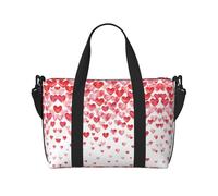 Falling Red Hearts - Bolsas de viaje duraderas para mujer, bolsas de viaje duraderas, bolsas de gimnasio para viajes nocturnos