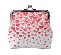 Falling Red Hearts - Cartera ligera minimalista para viajes diarios y aventuras de viaje, Negro, One Size, Art Deco