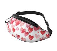 Falling Red Hearts - Riñonera unisex con estampado de corazones rojos, accesorio de viaje para gafas de sol, carteras, pasaportes y llaves