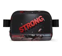Falling Strong Word - Riñonera impermeable para hombres y mujeres, riñonera ajustable para viajes, bolsa cruzada ligera para correr, gimnasio
