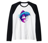 Fallo de Vaporwave Koi Camiseta Manga Raglan