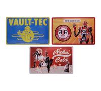 Fallout - Juego de 3 letreros de estaño con Vault Tec, Red Rocket, Nuka-Cola