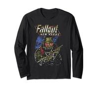 Fallout New Vegas Ranger Vintage Distressed Video Game Manga Larga