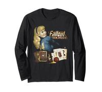 Fallout New Vegas Vintage Distressed Pinup Casino Video Game Manga Larga