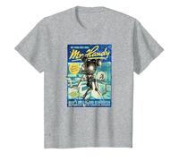 Fallout - Sr. Handy Camiseta, Niños, Gris Jaspeado, 4 años