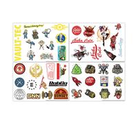 Fallout tech decals - juego oficial de calcomanías de vinilo, 4 hojas