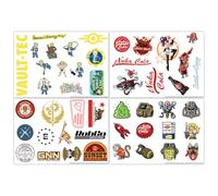 Fallout Tech Decals - Juego oficial de calcomanías de vinilo, 4 hojas reutilizables para portátiles, consolas, botellas de agua y más