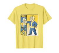 Fallout TV Series Vault-Tec De Cartas Coleccionables Camiseta, Hombre, Limón, L