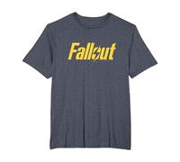 Fallout TV Series Yellow Lightning Logo Camiseta, Hombre Tallas Grandes, Azul Jaspeado, 4X Alto