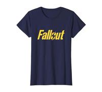 Fallout TV Series Yellow Lightning Logo Camiseta, Mujer, Azul Marino, L