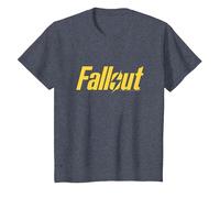 Fallout TV Series Yellow Lightning Logo Camiseta, Niños, Azul Jaspeado, 4 años