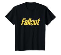 Fallout TV Series Yellow Lightning Logo Camiseta, Niños, Negro, 4 años