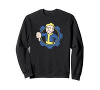 Fallout Vault Boy Thumbs Down Circle Gear Logo Video Game Sudadera