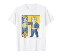 Fallout Vault-Tec Trading Card TV Show Camiseta, Hombre, Blanco, 6XL