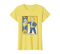 Fallout Vault-Tec Trading Card TV Show Camiseta, Mujer, Limón, 3XL