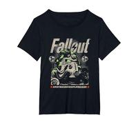 Fallout Video Game Distressed Character Portrait Camiseta, Mujer Tallas Grandes, Negro, 4XL Grande