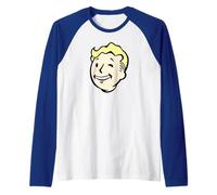 Fallout Video Game Front and Back Vault Boy End of the World Camiseta Manga Raglan