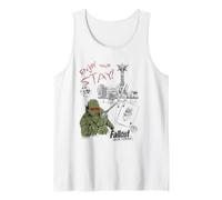 Fallout Video Game New Vegas Sketches Enjoy Your Stay Camiseta sin Mangas