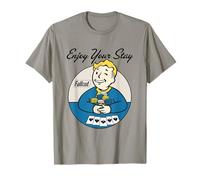 Fallout Video Game Vault Boy Poker Enjoy Your Stay Camiseta