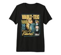 Fallout Video Game Vault-Tec Magazine Cover Pinup Retro Camiseta Premium