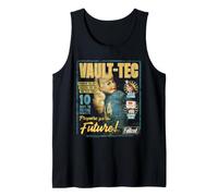 Fallout Video Game Vault-Tec Magazine Cover Pinup Retro Camiseta sin Mangas