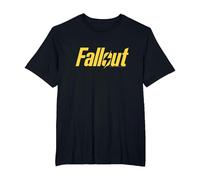 Fallout Yellow Lightning Logo TV Show Camiseta, Hombre Tallas Grandes, Negro, 4X Alto
