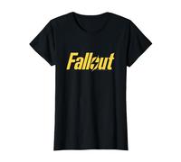Fallout Yellow Lightning Logo TV Show Camiseta, Mujer, Negro, L