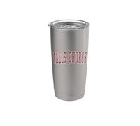 Falls Church Virginia Souvenir College Style Red Text Vaso térmico de acero inoxidable de doble pared