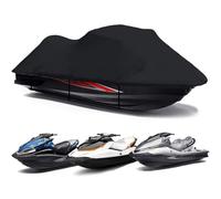 FALMDCQ Funda para Moto acuática, Compatible con Sea-Doo RXT aS 260 2011-2015, para Exteriores, 210D, para embarcaciones, remolques y atraques,1-Black