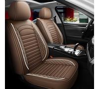 FALMDCQ Fundas para Asientos Delanteros de Coche, 2 plazas, Compatible con Alfa Romeo Giulia Mito Stelvio Giulietta GT 4C 159 GTV Brera, Protector Interior para Todas Las Estaciones,4-Brown