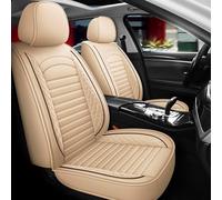FALMDCQ Fundas para Asientos Delanteros de Coche, 2 plazas, Compatible con Alfa Romeo Giulia Mito Stelvio Giulietta GT 4C 159 GTV Brera, Protector Interior para Todas Las Estaciones,5-Beige