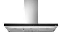 Falmec Luce Isola/Island 90 Cono Vetro Nero Ral 9005 220-240V 50-60Hz T80 C/Filtro Campana extractora Isla | Clase energética A+ | Filtro Carbon.Zeo, 600 m³/h, vidrio negro