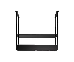Falmec Spazio Is.130 Nero Opaco 220-240V - 50-60Hz T60 C/Filtro Campana extractora Isla | Clase energética A | Campana de isla con estructura de celosía, estantes de vidrio ahumado, doble barra LED co